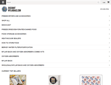 Tablet Screenshot of discountmylarbags.com